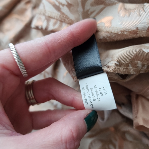 BANANA REPUBLIC Bronze Metallic Mini circle skater skirt NWT 10 - Picture 3 of 10